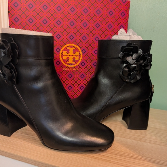 Tory Burch Shoes - NIB Tory Burch Leather Blossom Boots
